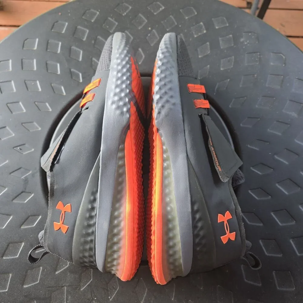 Under Armour Men's Training Team Architech Gray Orange Training Shoes Sz 13